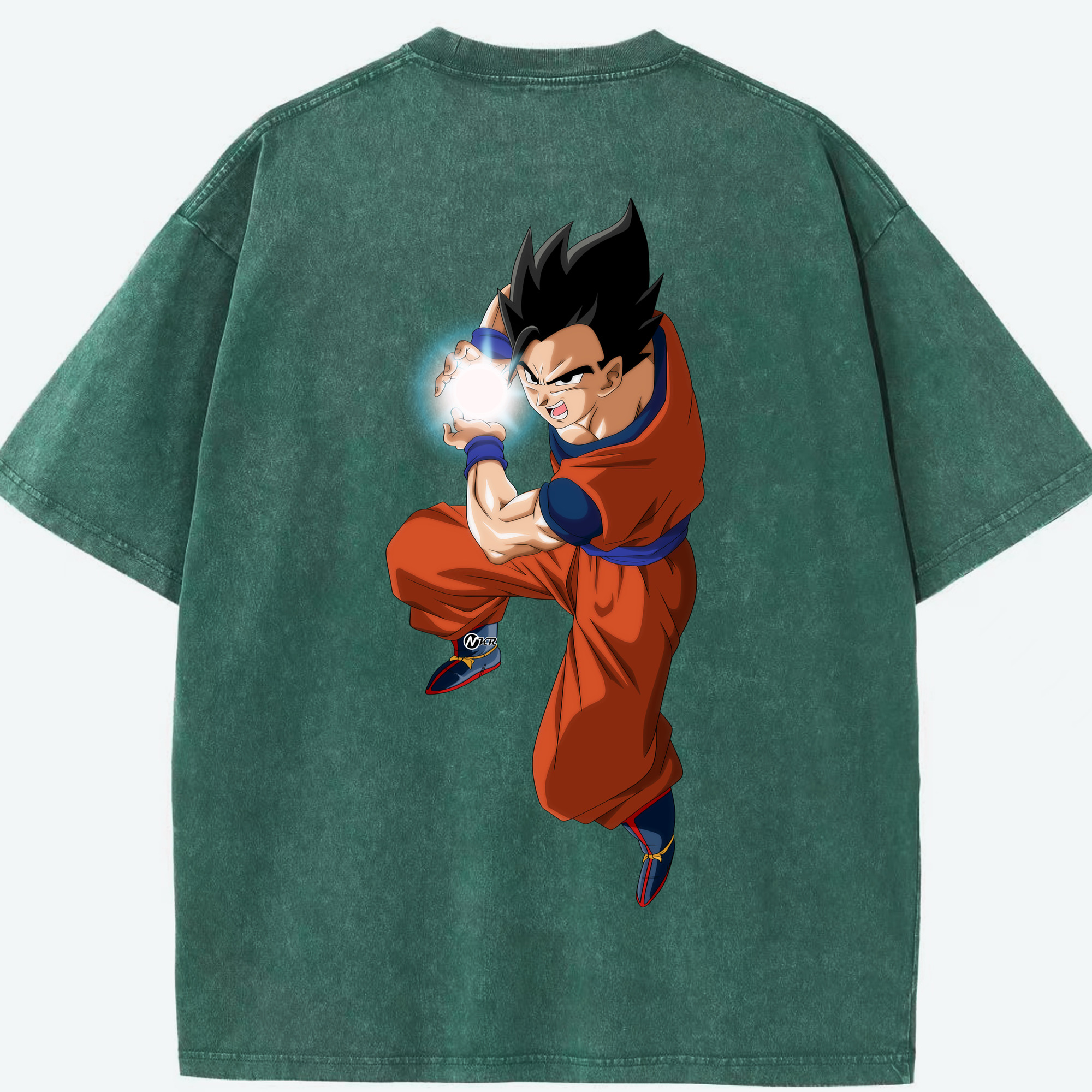 （画像用） ドラゴンボール 孫 悟飯（そんごはん）DRAGON BALL Son Gohan 綿100% ヴィンテージ風 半袖Tシャツ（背面プリント）